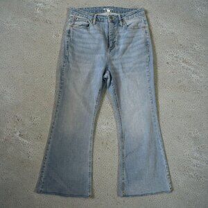 ON 34TH Flare Leg High Rise Kick Crop jeans Size US 12 NEW NWT